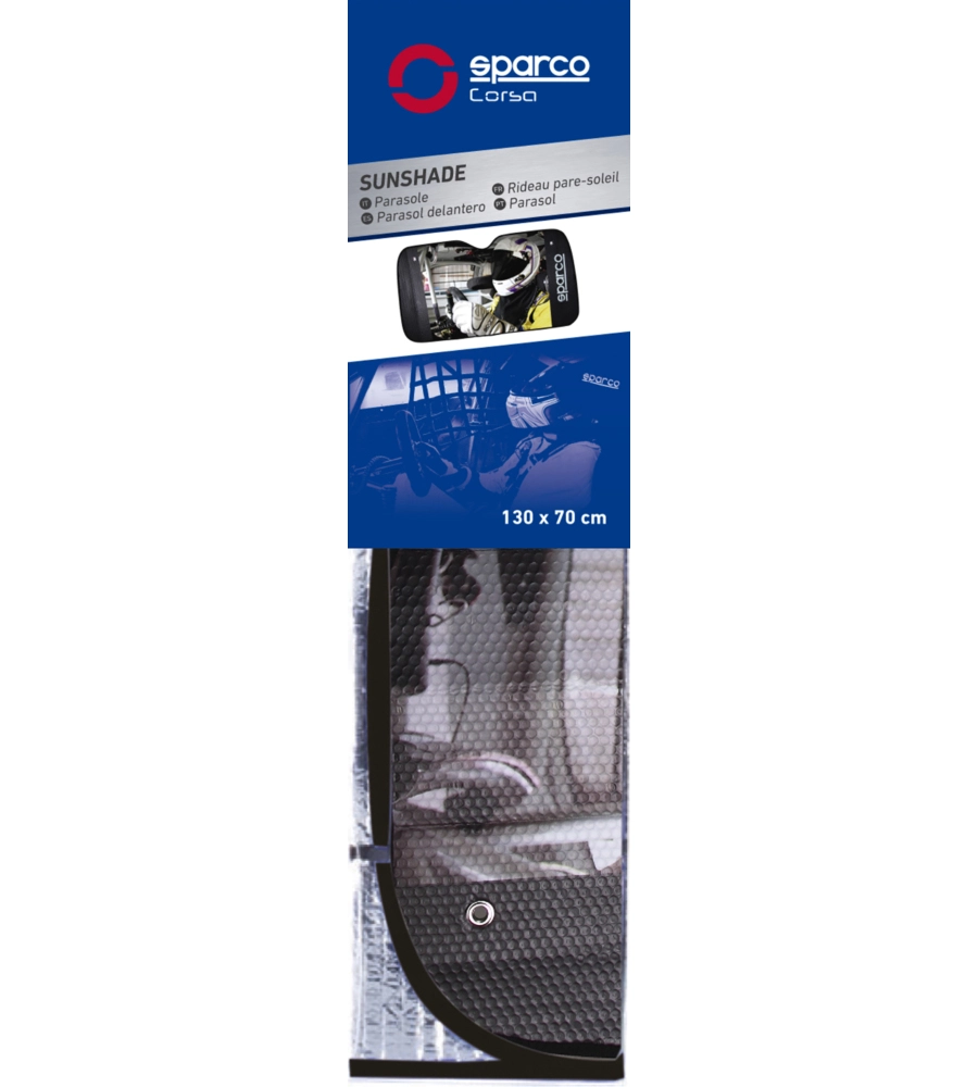 PARASOLE AUTO SPARCO "SPC1718L" IN ALLUMINIO, 140X70 CM